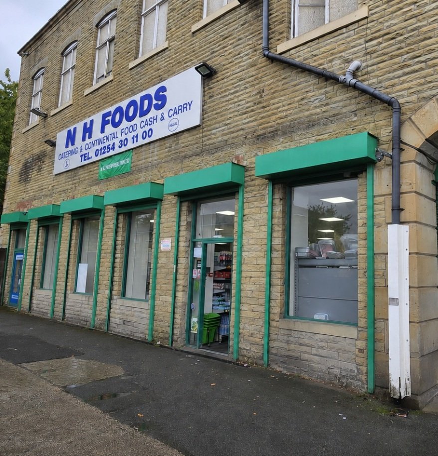 NH Foods storefront in Accrington